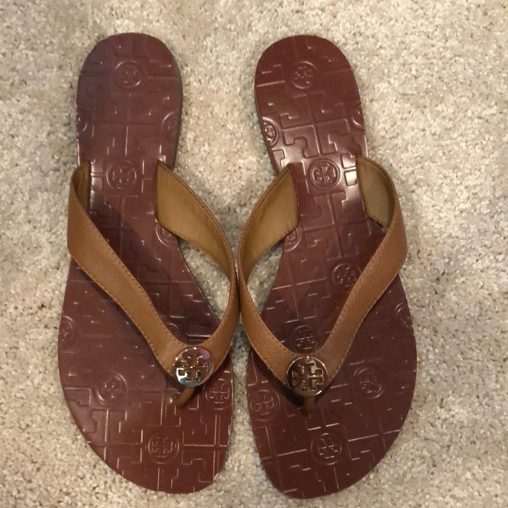 EUC Tory Burch Tan Thora Sandals Size 10